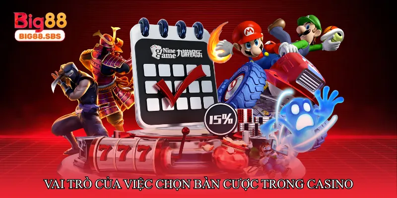Vai trò của việc chọn bàn cược trong trải nghiệm casino
